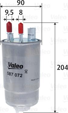 Valeo 587072 - Filtro combustible parts5.com