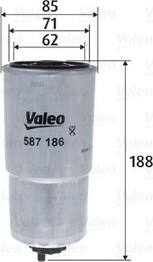 Valeo 587186 - Filtre à carburant parts5.com