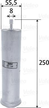 Valeo 587749 - Palivový filtr parts5.com