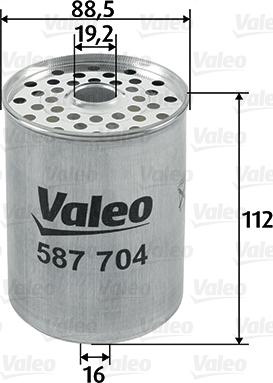 Valeo 587704 - Üzemanyagszűrő parts5.com