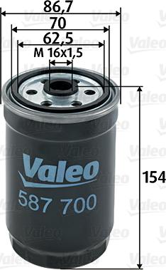 Valeo 587700 - Filter goriva parts5.com