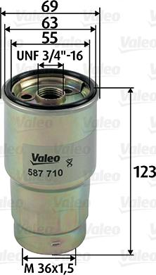 Valeo 587710 - Filtru combustibil parts5.com