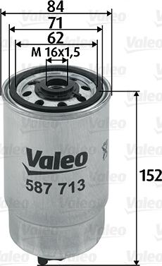 Valeo 587713 - Fuel filter parts5.com