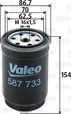 Valeo 587733 - Üzemanyagszűrő parts5.com