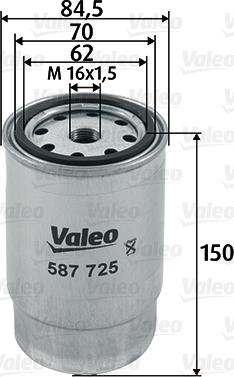 Valeo 587725 - Filter goriva parts5.com