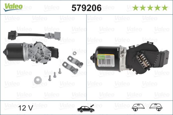 Valeo 579206 - Μοτέρ υαλοκαθαριστήρα parts5.com