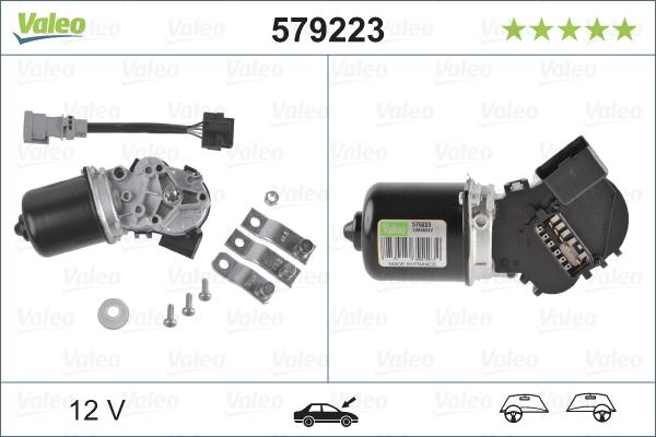 Valeo 579223 - Двигател на чистачките parts5.com