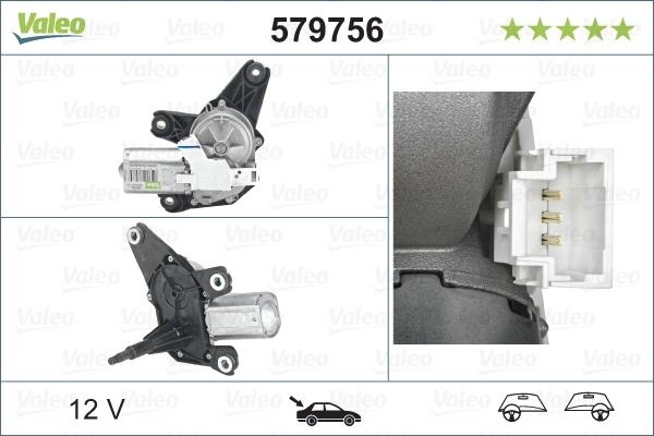 Valeo 579756 - Motor brisača parts5.com