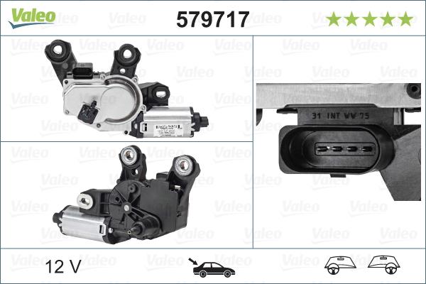 Valeo 579717 - Motor del limpiaparabrisas parts5.com