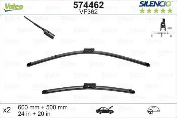 Valeo 574462 - Limpiaparabrisas parts5.com