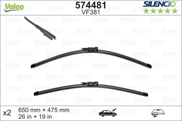 Valeo 574481 - Wischblatt parts5.com