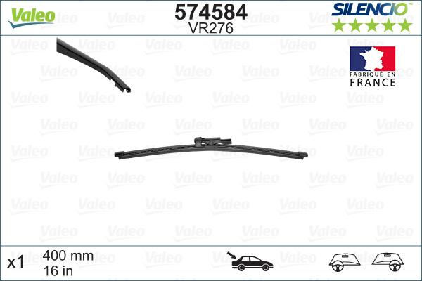 Valeo 574584 - Törlőlapát parts5.com