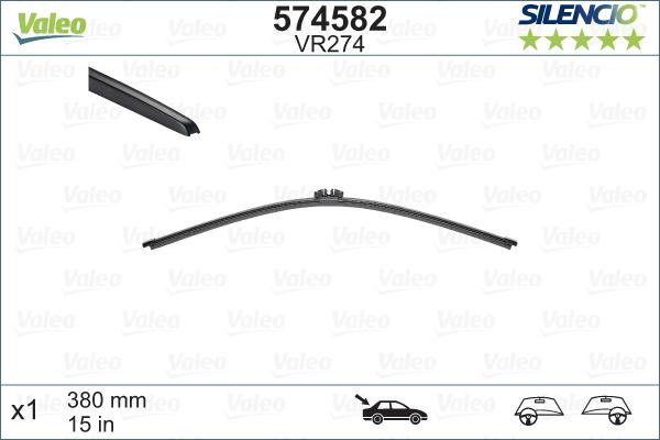 Valeo 574582 - Silecek süpürgesi parts5.com