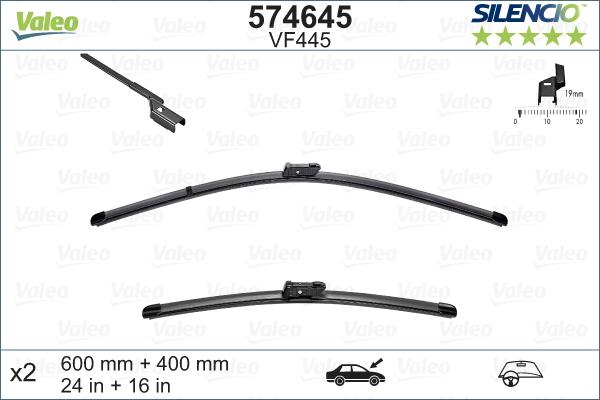 Valeo 574645 - Balai d'essuie-glace parts5.com