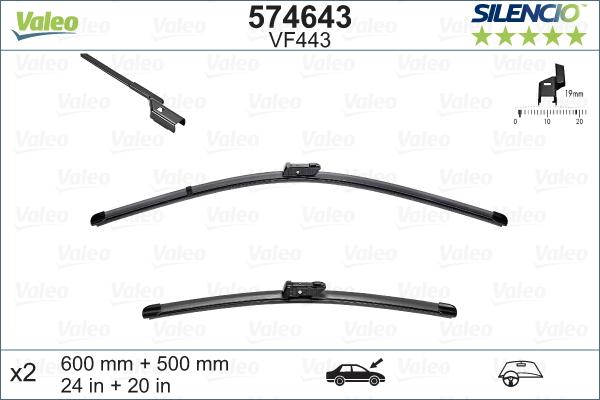 Valeo 574643 - Limpiaparabrisas parts5.com