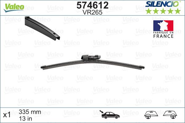 Valeo 574612 - Wiper Blade parts5.com