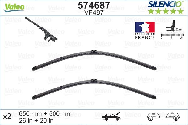 Valeo 574687 - Wiper Blade parts5.com