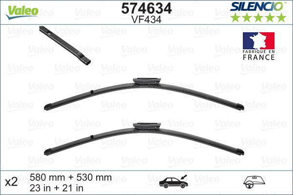 Valeo 574634 - Wiper Blade parts5.com