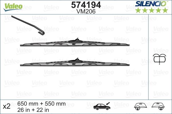 Valeo 574194 - Limpiaparabrisas parts5.com