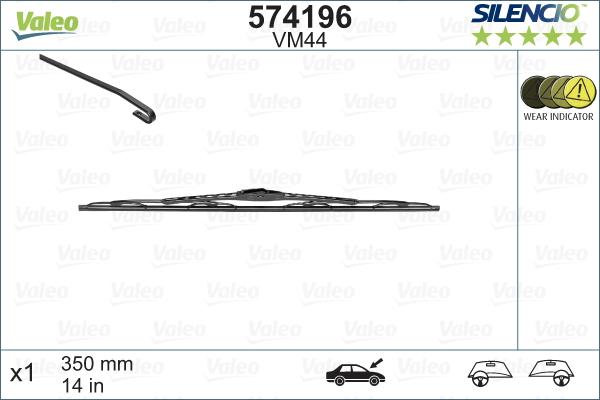 Valeo 574196 - Metlica brisalnika stekel parts5.com