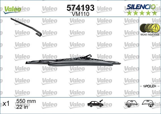 Valeo 574193 - Lamela stergator parts5.com