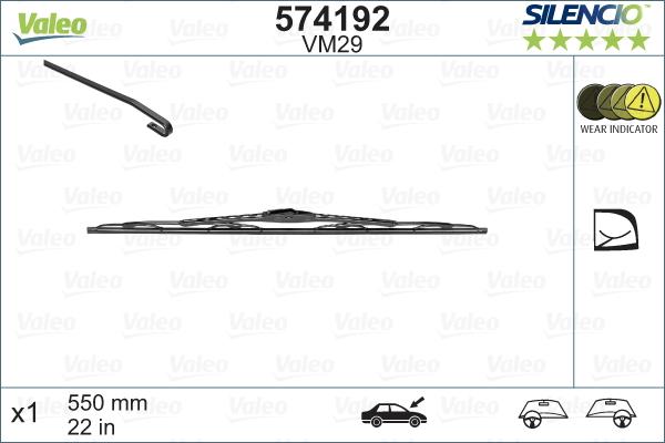 Valeo 574192 - Lamela stergator parts5.com