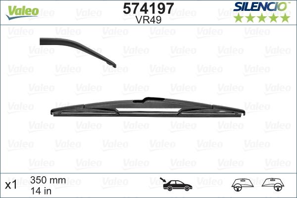 Valeo 574197 - Wiper Blade parts5.com