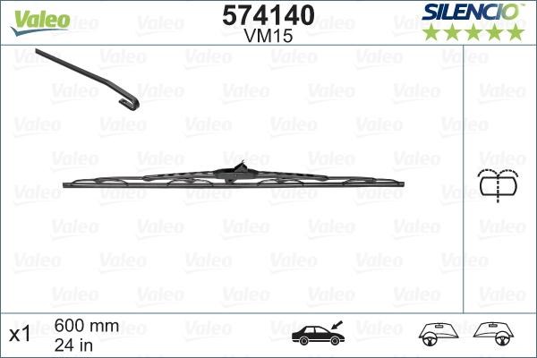 Valeo 574140 - Balai d'essuie-glace parts5.com