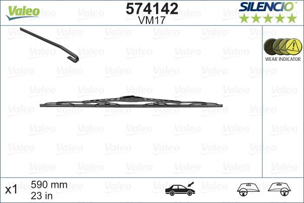 Valeo 574142 - Wischblatt parts5.com