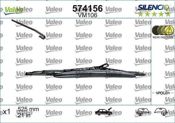 Valeo 574156 - Limpiaparabrisas parts5.com