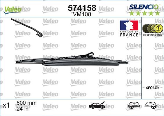 Valeo 574158 - Lamela stergator parts5.com