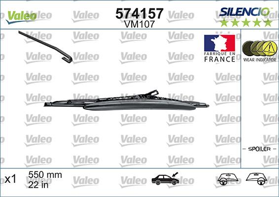 Valeo 574157 - Wiper Blade parts5.com