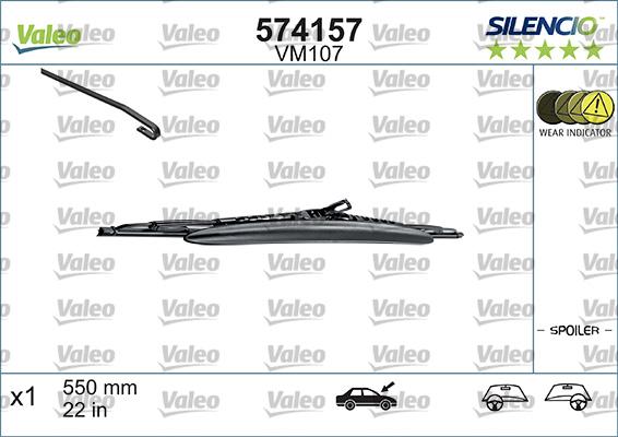 Valeo 574157 - Wischblatt parts5.com