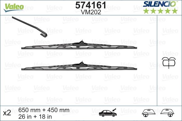 Valeo 574161 - Limpiaparabrisas parts5.com