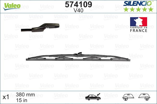 Valeo 574109 - Silecek süpürgesi parts5.com