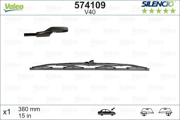 Valeo 574109 - Silecek süpürgesi parts5.com