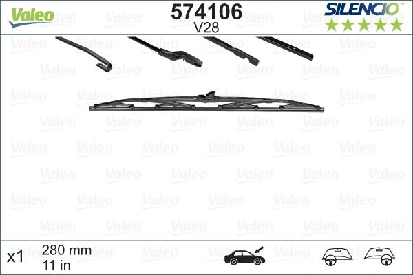 Valeo 574106 - Wischblatt parts5.com