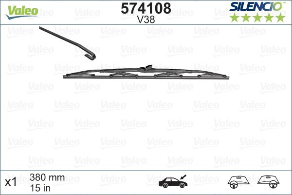 Valeo 574108 - Silecek süpürgesi parts5.com