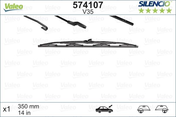 Valeo 574107 - Törlőlapát parts5.com