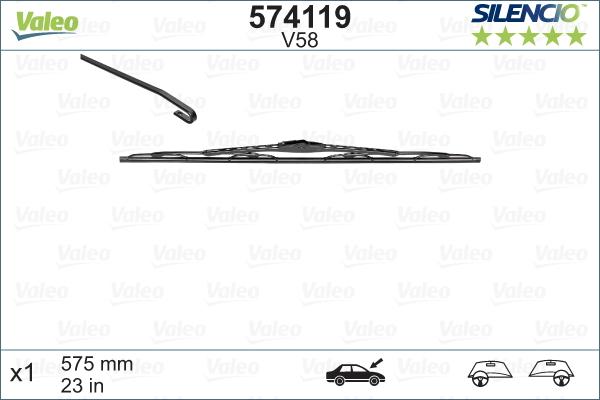 Valeo 574119 - Wischblatt parts5.com