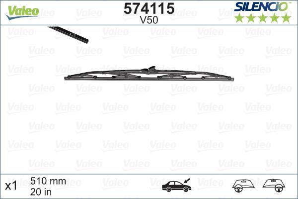 Valeo 574115 - Balai d'essuie-glace parts5.com