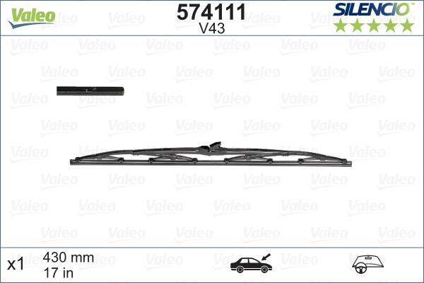 Valeo 574111 - Metlica brisača parts5.com