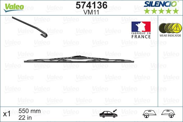 Valeo 574136 - Wiper Blade parts5.com