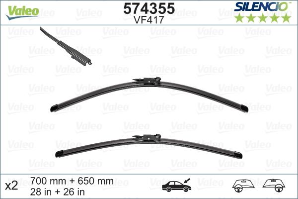 Valeo 574355 - Limpiaparabrisas parts5.com