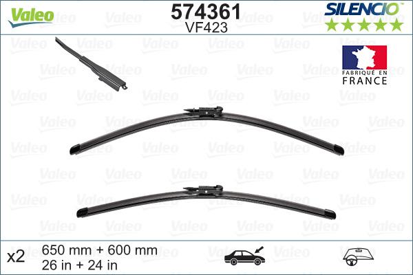 Valeo 574361 - Μάκτρο καθαριστήρα parts5.com