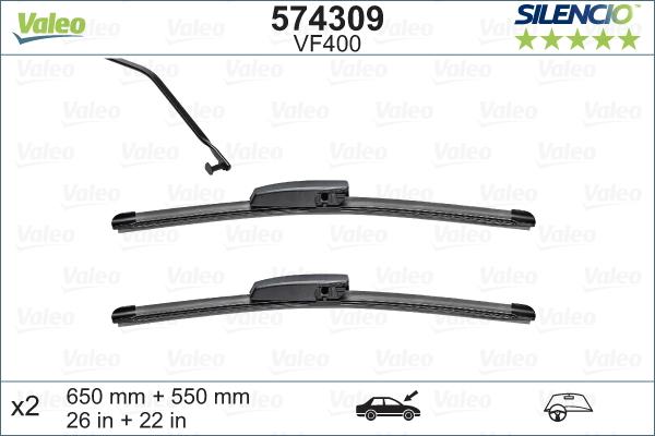 Valeo 574309 - Metlica brisača parts5.com