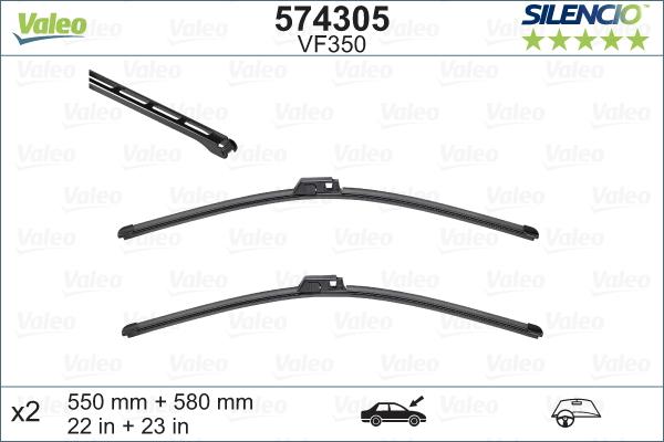 Valeo 574305 - Wiper Blade parts5.com