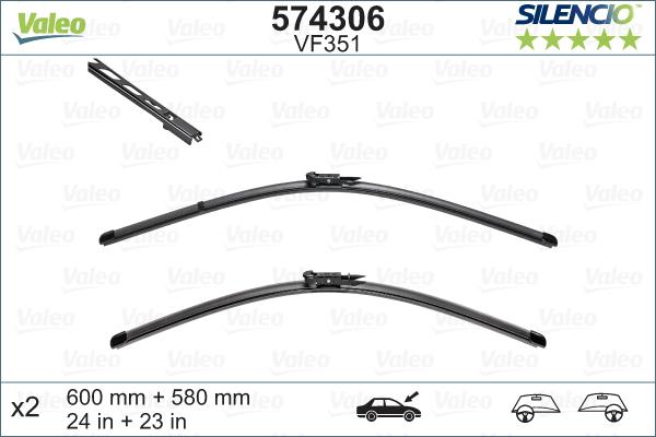 Valeo 574306 - Wiper Blade parts5.com