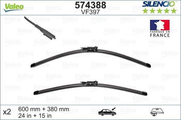 Valeo 574388 - Wiper Blade parts5.com