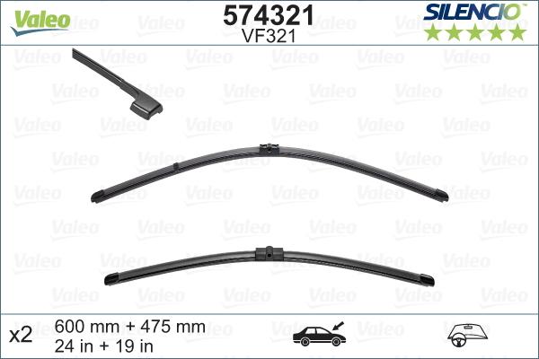 Valeo 574321 - Törlőlapát parts5.com